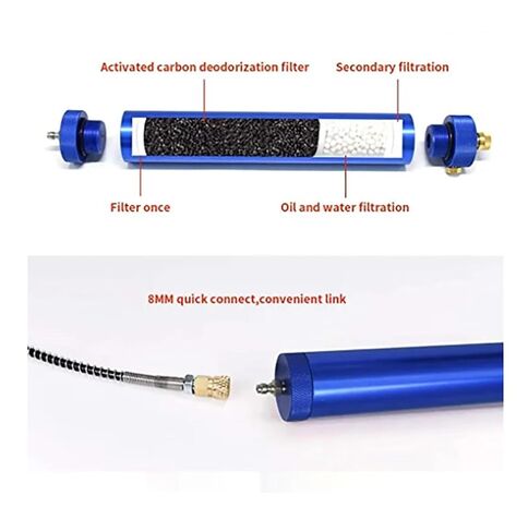 Air Filter Compressor Oil Water Separator high Pressure 4500Psi 300bar Pump Submersible Filter Coupler purify air(Yellow) in Saudi Arabia