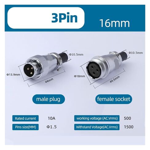 WS16 2-10 pin Wire Connector(3Pin,5Sets) in Saudi Arabia