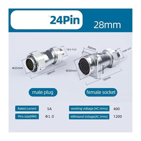 1Set/5Sets WY28 Connector 2-20PIN Sensor(24Pin,1Set) in Saudi Arabia