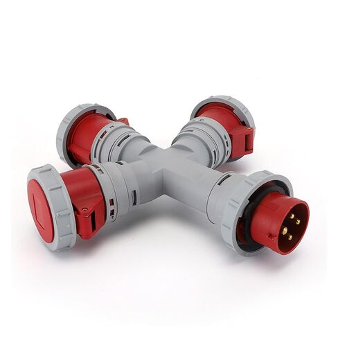 Surface-Mounted Industrial Socket LX-10142-16A, LX-10242-32A Waterproof Multi-Function Aviation Socket Three-Way Power Socket(LX-10142-16A) in Saudi Arabia