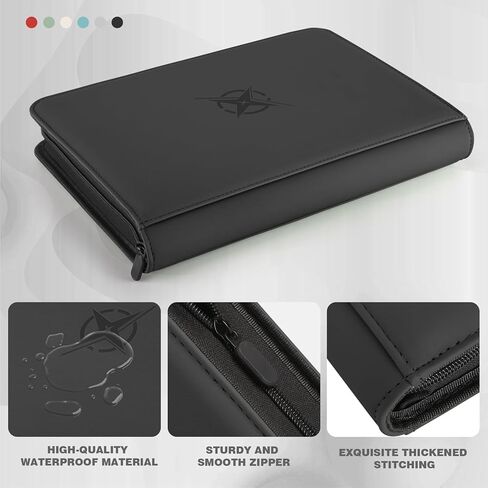 Trading Card Binder—Top Loader Binder for Trading & Sports Cards – Holds 288 Toploaders (3x4"), 9-Pocket Toploader Binder for MTG, TCG,Sports Cards (Black) in Saudi Arabia