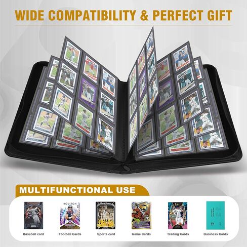 Trading Card Binder—Top Loader Binder for Trading & Sports Cards – Holds 288 Toploaders (3x4"), 9-Pocket Toploader Binder for MTG, TCG,Sports Cards (Black) in Saudi Arabia