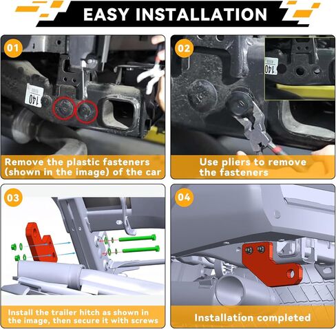خطافات سحب أمامية لـ Tacoma 2024 2025 2026/4Runner 2025-2026،/Ford F150 2009-2023، خطاف سحب 2 قطعة أحمر in Saudi Arabia