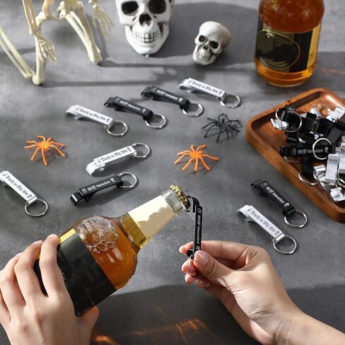 Domensi 30 Pcs Death to My 20s Decorations 30th Birthday Party Supplies Gothic Black Silver Metal Bottle Opener Keychain Bulk Rip to My 20s Birthday Favors Gift Souvenirs for Funeral My Youth Party in Saudi Arabia