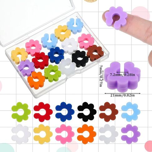 24 Pcs Wine Glass Charms Reusable Wine Markers for Glasses Silicone Drink Markers Tags for Cup, Beer Bottle, Mug, Jar, Cocktail Glass Bar Birthday Party, Christmas, Carnivals, Wedding in Saudi Arabia