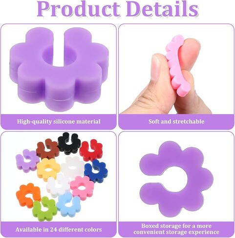 24 Pcs Wine Glass Charms Reusable Wine Markers for Glasses Silicone Drink Markers Tags for Cup, Beer Bottle, Mug, Jar, Cocktail Glass Bar Birthday Party, Christmas, Carnivals, Wedding in Saudi Arabia