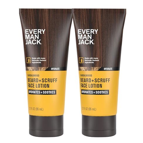 Every Man Jack Recovery Beard + Face Lotion for Men - with a Warm Sandalwood Scent 3.2 oz in Kuwait