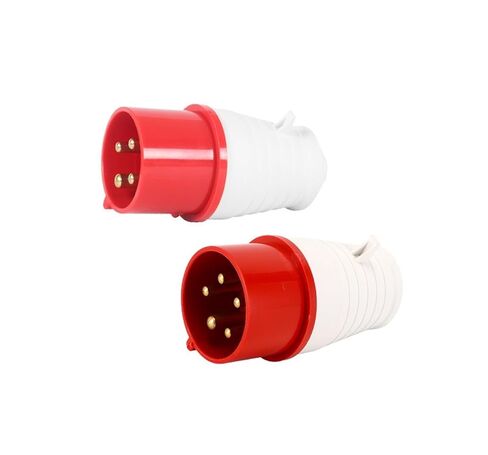 1 PCS Industrial Connector 16A 32A IP44 Three-Phase Industrial Socket Exposed and Concealed Direct Connector red(LX 223 3 core 32A) in Saudi Arabia