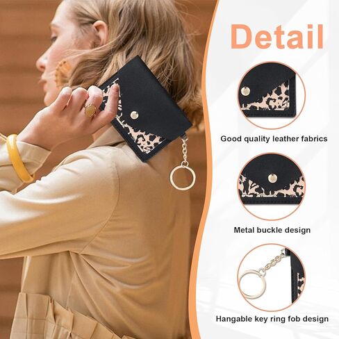2 Packs Birth Control Pill Case Sleeve Packet, 4.3 X 3 Inch PU Leather Wallet Birth Control Pill Case Holder with Key Ring for Pill Card Organizer in Saudi Arabia
