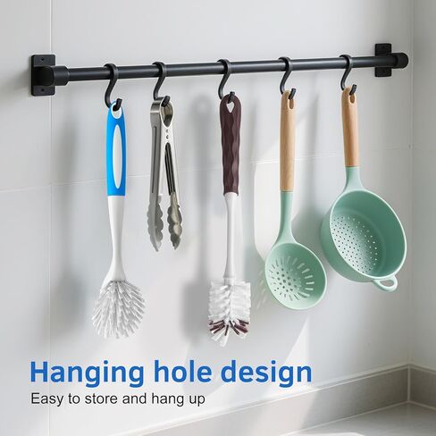 Long Handle Kitchen Cleaning Brush Set of 2, Long Handle Tableware Brush for Dishes, Sinks, pots, Pans, Long Handle Bottle Brush for Water Bottles, Glassware in Saudi Arabia
