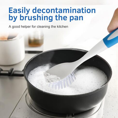 Long Handle Kitchen Cleaning Brush Set of 2, Long Handle Tableware Brush for Dishes, Sinks, pots, Pans, Long Handle Bottle Brush for Water Bottles, Glassware in Saudi Arabia