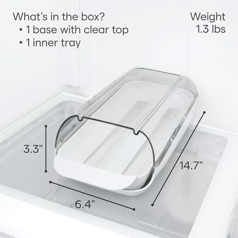 YouCopia FridgeView Rolling Egg Holder, Stackable Dispenser and Organizer for Refrigerator Storage, White in Kuwait