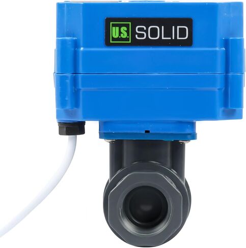 U.S. Solid 1"UPVC Motorized Ball Valve - Plastic Electrical Ball Valve with Full Port, 2 Wire Auto Return, 110V AC, Normally Closed in Saudi Arabia