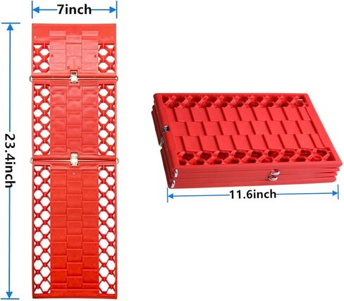 WawaAuto All-Weather Foldable Auto Traction Mat Tire Grip Aid, Car Escape Mat, Non-Slip Mat, Ideal to Unstuck Your Car from Snow, Ice, Mud, and Sand (2-Pack) in Saudi Arabia