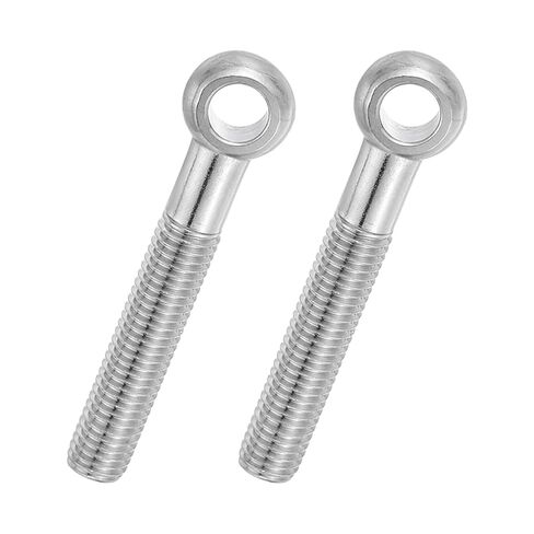 Patikil 4 قطع M6x80mm الكتف سوينغ رفع العين الترباس، 304 الفولاذ المقاوم للصدأ متري نصف الأسنان الموضوع عين السمكة عين زلة ثقب المسمار تزوير مسامير السحابات المعدنية، لهجة فضية in Kuwait