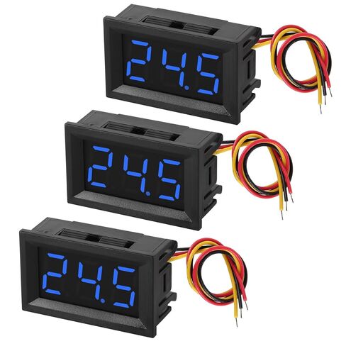 3 عبوات DC0-100V جهاز قياس الجهد الكهربائي الصغير DC مؤشر الجهد الكهربي، لوحة عرض رقمية LED حمراء 0.56 بوصة، 3 أسلاك لمركبة شاحنة دراجة نارية قارب - أحمر in Saudi Arabia