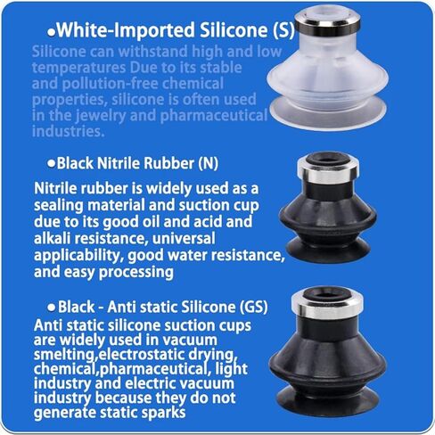 5Pcs Pneumatic industrial double-layer organ vacuum suction cup ZP06BS ZP08BS ZP10BN ZP13BGS ZP20BS ZP10BN ZP16BN ZP16BGS(Green) in Saudi Arabia