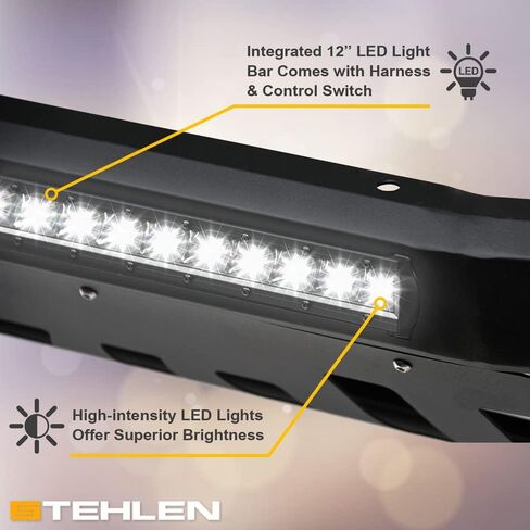 Stehlen 733469492764 متوافق مع 2008-2010 Ford F250 / F350 / F450 / F550 Superduty Advance Series Aluminium LED Bull Bar - لوحة انزلاقية من الألومنيوم باللون الأسود غير اللامع/فرشاة in Saudi Arabia