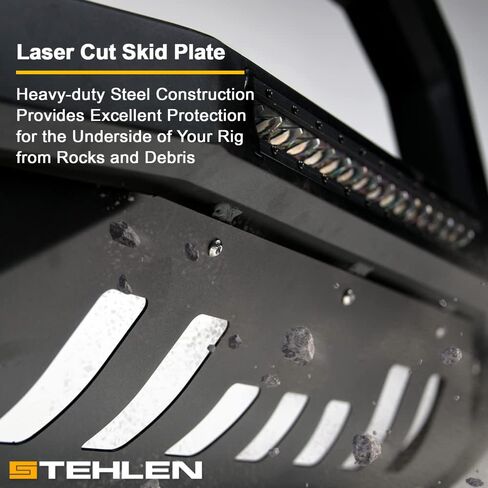 Stehlen 733469492764 متوافق مع 2008-2010 Ford F250 / F350 / F450 / F550 Superduty Advance Series Aluminium LED Bull Bar - لوحة انزلاقية من الألومنيوم باللون الأسود غير اللامع/فرشاة in Saudi Arabia