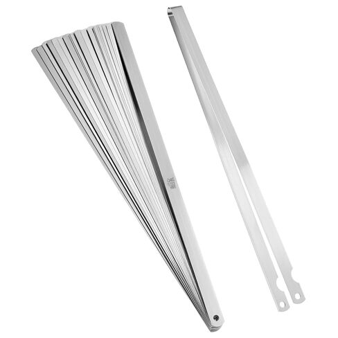 QWORK 25 Blades Steel Feeler Gauge Set, Dual Marked Metric & Imperial, Precision Thickness Feeler Gage Gauge, 0.038-1.02mm in Saudi Arabia