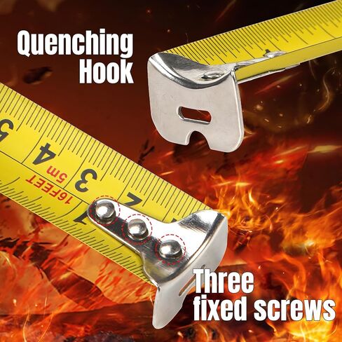 25 ft Tape Measure with Fractions, Retractable Measuring Tape, Easy-Read Metric Imperial Ruler, Craftsman Tools with Self-Locking Blade, Black in Saudi Arabia