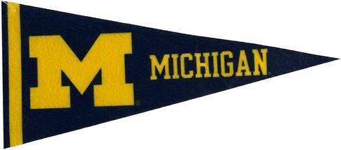 Michigan Felt Mini Pennants - Size: 4" x 9" - Officially Licensed - 3 Pennants Per Pack in Saudi Arabia