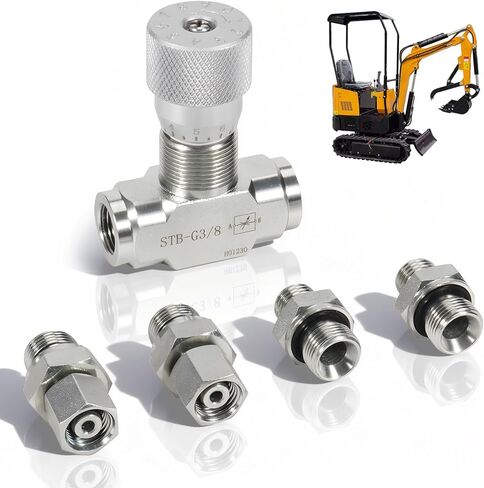 STB-G3/8 3/8 "L08 صمام التحكم في التدفق الهيدروليكي مع اتصال M14 مناسب للحفارات الصغيرة صمام ثنائي الاتجاه 5 قطعة in Kuwait