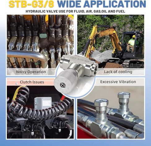 STB-G3/8 3/8 "L08 صمام التحكم في التدفق الهيدروليكي مع اتصال M14 مناسب للحفارات الصغيرة صمام ثنائي الاتجاه 5 قطعة in Kuwait