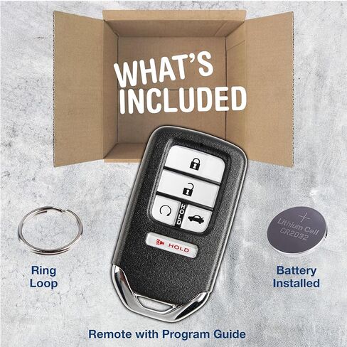 KeylessOption دخول بدون مفتاح تشغيل عن بعد مفتاح السيارة الذكية فوب لهوندا سيفيك 2016 2017 2018 KR5V2X in Kuwait