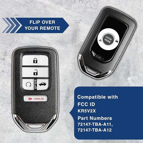 KeylessOption دخول بدون مفتاح تشغيل عن بعد مفتاح السيارة الذكية فوب لهوندا سيفيك 2016 2017 2018 KR5V2X in Kuwait