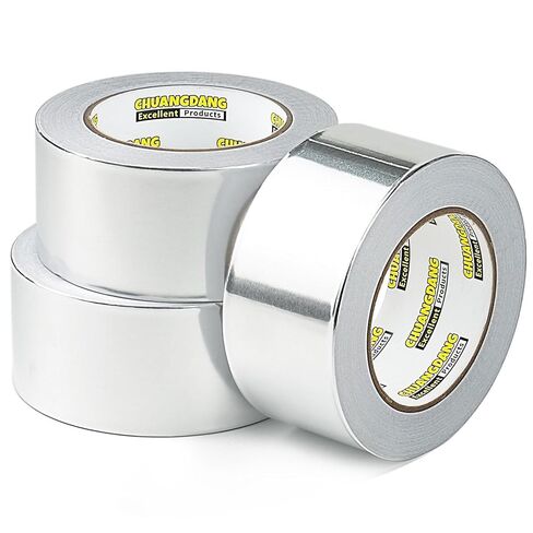 Aluminum Foil Tape,3-Pack,2'' x 75 Feet,Silver Metal HVAC Tape,High Temperature Dryer Vent Insulation Tape for Ductwork,Air Ducts,Metal Repair,Heat Resistant in Saudi Arabia
