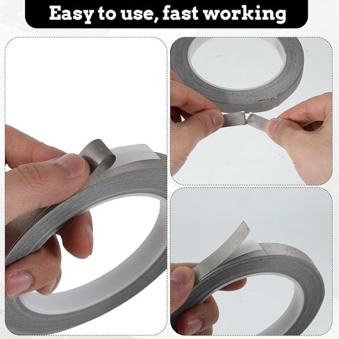 Conductive Tape Fabric Tape 1/2 inch x 66 Feet Double Conductive Cloth Adhesive Tapes for EMI Shielding Interference Signal Block Laptop Mobilephone Cable Wire Harness Wrapping in Saudi Arabia