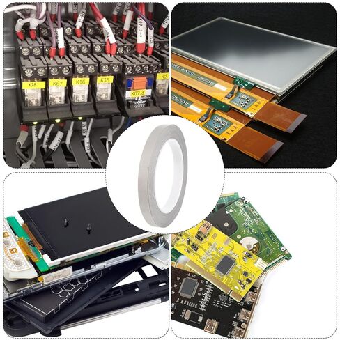 Conductive Tape Fabric Tape 1/2 inch x 66 Feet Double Conductive Cloth Adhesive Tapes for EMI Shielding Interference Signal Block Laptop Mobilephone Cable Wire Harness Wrapping in Saudi Arabia