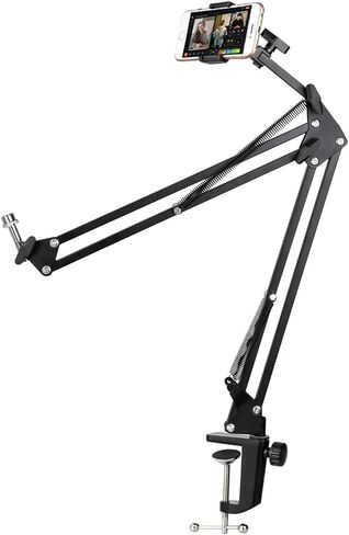 Quadcast Boom Arm - حامل ميكروفون للألعاب شديد التحمل وقابل للتعديل متوافق مع Blue Yeti HyperX QuadCast SoloCast Fifine AM8 ومعظم الميكروفونات من TIKmobre in Kuwait
