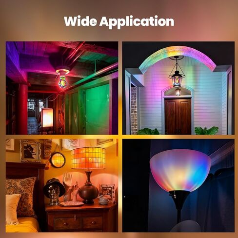 KINDEEP Stained Glass Light Bulb: Colorful Mosaic Light Bulbs, A19 Rainbow Painted E26 Edison Bulbs 40 Watt, Decorative Colored Light Bulbs for Christmas, Bedroom, Front Porch, 2 Pack in Kuwait