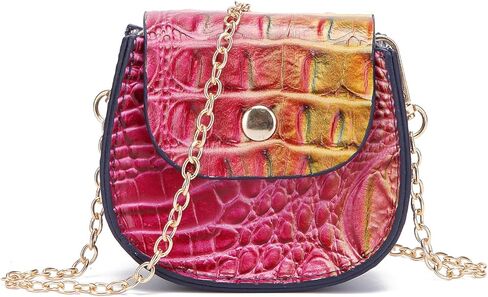Mini Crocodile Embossed Leather Clutch Tiny Compact Evening Bag for Women Stylish Accessory for Essentials | Tiny, Compact, Stylish Accessory, for Essentials in Saudi Arabia