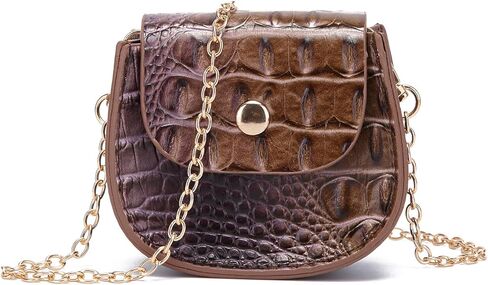 Mini Crocodile Embossed Leather Clutch Tiny Compact Evening Bag for Women Stylish Accessory for Essentials | Tiny, Compact, Stylish Accessory, for Essentials in Saudi Arabia