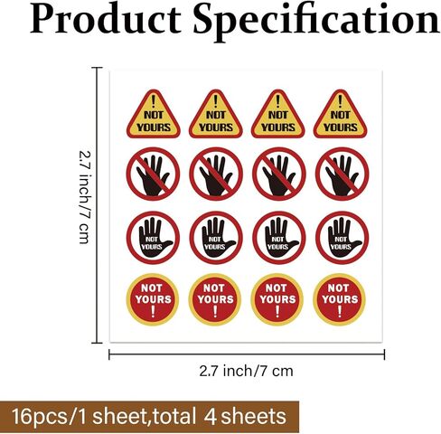 PLIGREAT 4 Sheets Golf Ball Marker Stickers Creative Warning Pattern Golf Ball Marking Decals for Identify Golfer Balls 64 Pcs Customise Markers Golfer Gift Golfing Accessories in Saudi Arabia