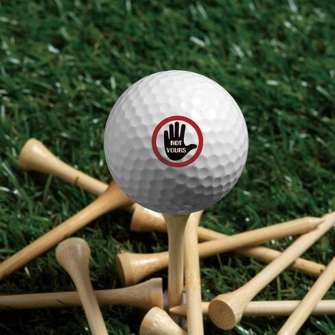 PLIGREAT 4 Sheets Golf Ball Marker Stickers Creative Warning Pattern Golf Ball Marking Decals for Identify Golfer Balls 64 Pcs Customise Markers Golfer Gift Golfing Accessories in Saudi Arabia