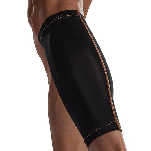 Tommie Copper Calf Compression Sleeve (L/XL, Black), 15-20 mmHg, 4D Stretch & Non-Slip Fit for Targeted Support, Patented Copper Znergy Fabric, Anti-Odor Benefits, Breathable Design in Saudi Arabia