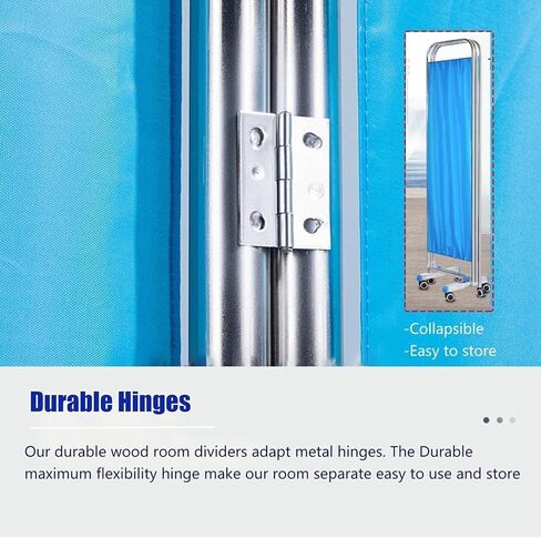 Room Divider Screens - 4-Panel Indoor Temporary Room Partition Fencing with Wheels, Medical Privacy Screen Portable, Stainless Steel Frame Privacy Screen, for Hospital/Cl in Saudi Arabia