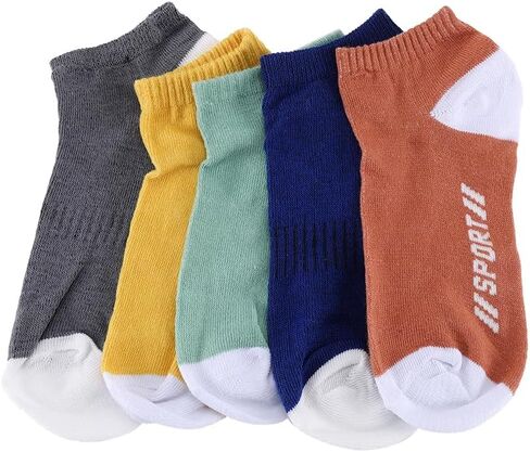 Multicolor Sport Ankle Socks 5 Pairs Breathable Cotton Low Cut Socks for Men Women Casual Athletic Street Style in Saudi Arabia
