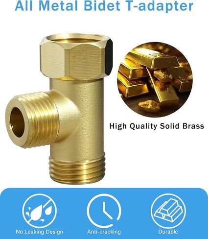 ترقية استبدال محول T النحاسي لـ TOTO THU6234، توصيل خرطوم إمداد المرحاض 7/8 بوصة، تركيب المحملة لـ Washlet A100، C100، K300، S300E، S350E in Kuwait
