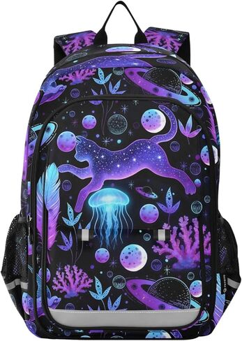 ALAZA Boho Witch Cat Moon Laptop Backpack Purse for Women Men Travel Bag Casual Daypack with Compartment & Multiple Pockets in Saudi Arabia