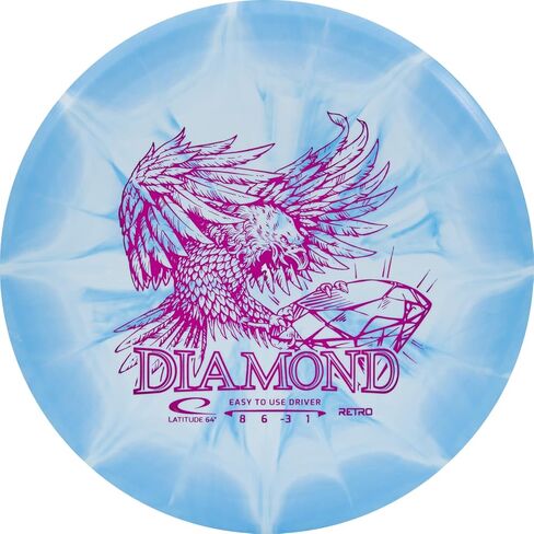 Latitude 64 Beginner Retro Burst Disc Golf Starter Set | Set Includes a Retro Ruby, Retro Pearl, and a Retro Diamond | Disc and Stamp Colors Will Vary (3 Discs) in Saudi Arabia