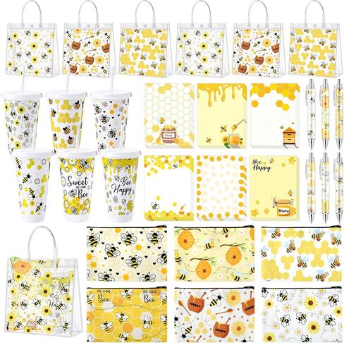 Remerry 30 Pcs Teacher Appreciation Gifts Sets for Women 24 oz Plastic Tumblers with Lids Straws Clear PVC Gift Bags Cosmetic Bags Notepads Ballpoint Pens for Graduation Teachers Appreciation Gift in Saudi Arabia