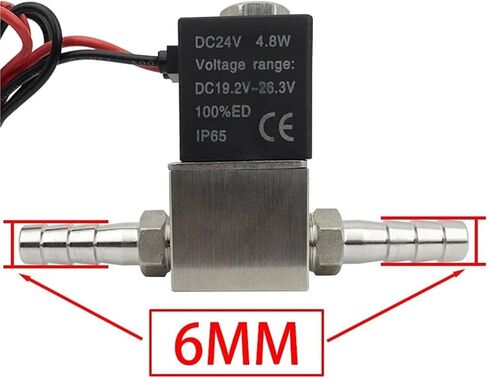 DC12V 24V AC110V 220V مغلق عادة 1/4 بوصة صامت ثنائي الاتجاه صمام الملف اللولبي من الفولاذ المقاوم للصدأ مغلق عادة 1 قطعة (6 مم، AC220V) in Kuwait