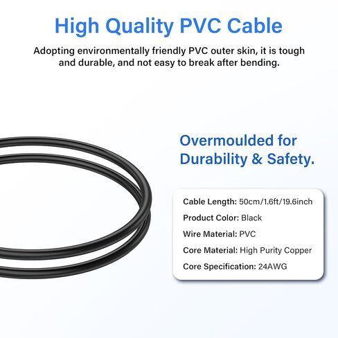 SinLoon 6PIN AMS Lite Extension Cable, Male to Male, 24AWG AMS Lite Connection for Bam-bu Lab X1/P1 3D Printer, Not for A1/A1 Mini (0.5m/19.6in) in Saudi Arabia