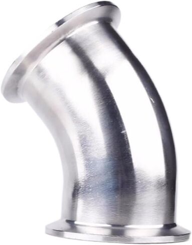 مشبك ثلاثي Φ45Φ51mm OD 64mm 45° الكوع الصحي 304 الفولاذ المقاوم للصدأ 45° كوع سريع التوصيل (45 مم) in Kuwait