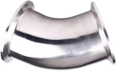 مشبك ثلاثي Φ102Φ108mm OD 119mm 45° الكوع الصحي 304 الفولاذ المقاوم للصدأ 45° كوع سريع التوصيل (108 مم) in Kuwait